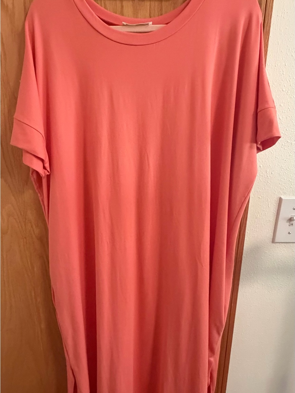 Zenana Outfitters Coral Maxi Dress with Side Slits - Picture 2 of 4